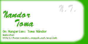 nandor toma business card