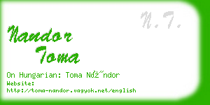 nandor toma business card